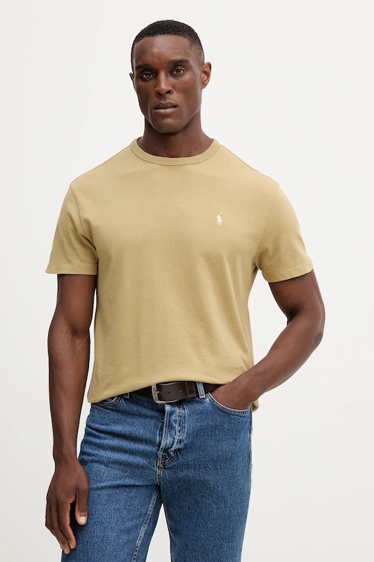 Хлопковая футболка Polo Ralph Lauren, бежевый
Хлопковая футболка Polo Ralph Lauren, бежевый