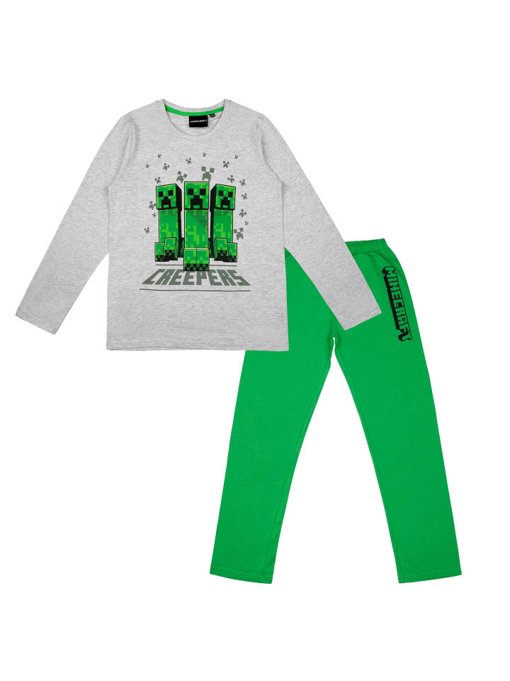 Minecraft Пижама с длинными рукавами серого цвета
Minecraft Пижама с длинными рукавами серого цвета