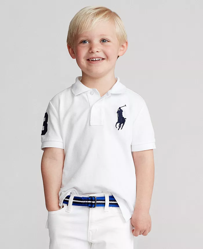 Поло с сетчатой хлопковой вставкой Big Pony для малышей и мальчиков Polo Ralph Lauren, белый
Поло с сетчатой хлопковой вставкой Big Pony для малышей и мальчиков Polo Ralph Lauren, белый