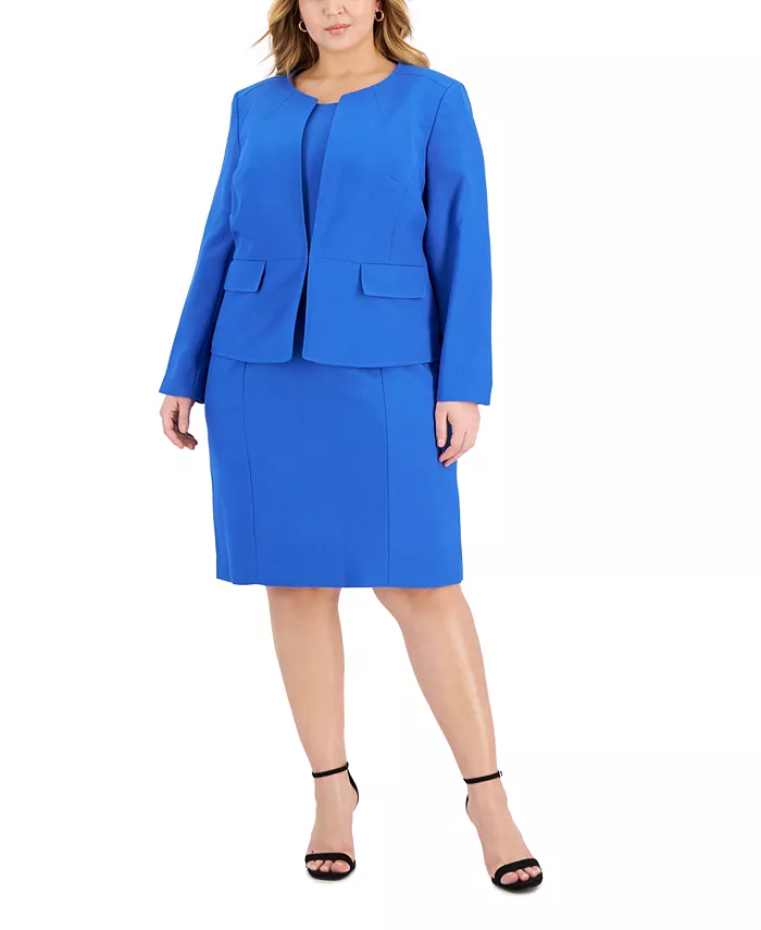 Комплект кардиган-пиджак и платье-футляр Plus Size Le Suit, синий
Комплект кардиган-пиджак и платье-футляр Plus Size Le Suit, синий