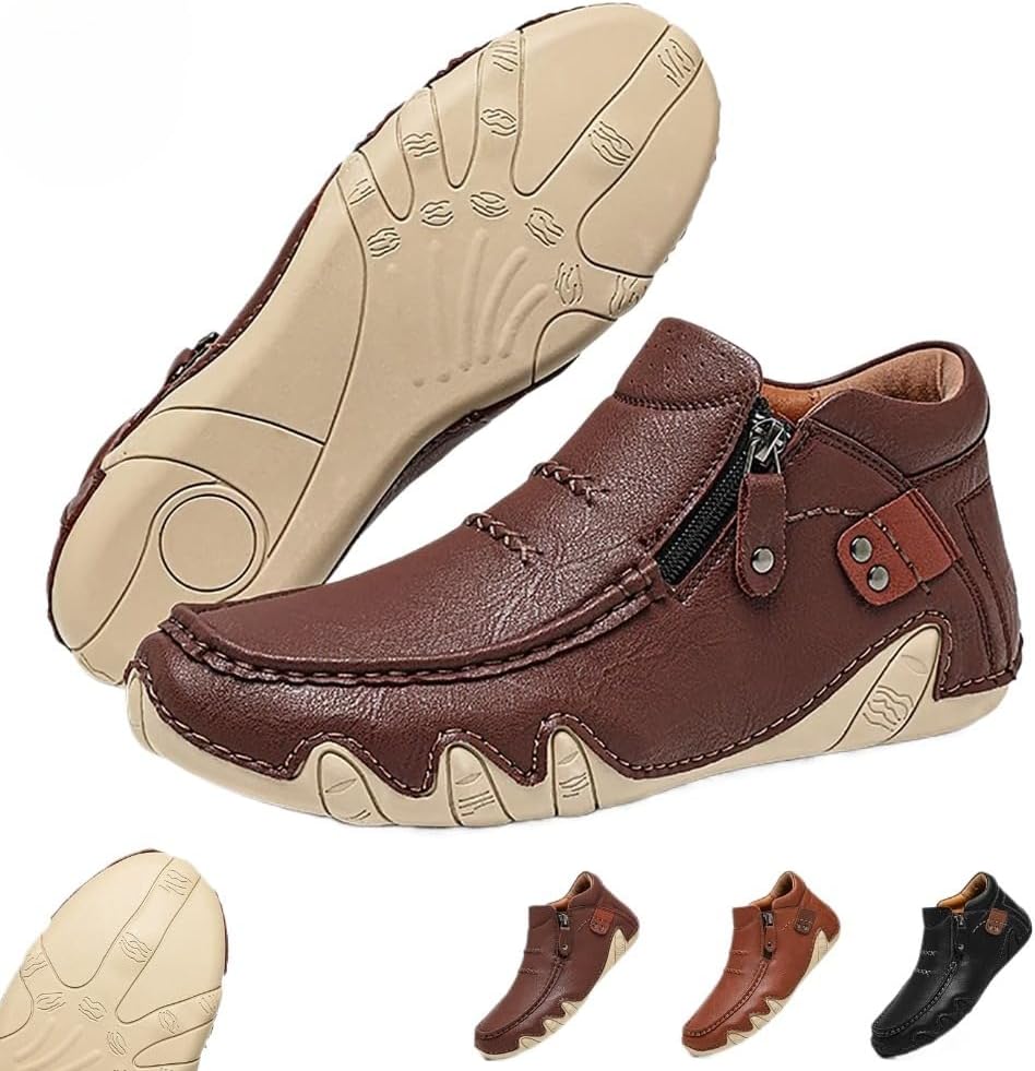 Мужские высокие ботинки GHTRHSB из кожи с ручной прошивкой, удобные, на молнии сбоку, ортопедические, с широкой носочной частью и поддержкой свода, водонепроницаемые, противоскользящие, средние ботинки для вождения, Coffee
Мужские высокие ботинки GHTRHSB из кожи с ручной прошивкой, удобные, на молнии сбоку, ортопедические, с широкой носочной частью и поддержкой свода, водонепроницаемые, противоскользящие, средние ботинки для вождения, Coffee