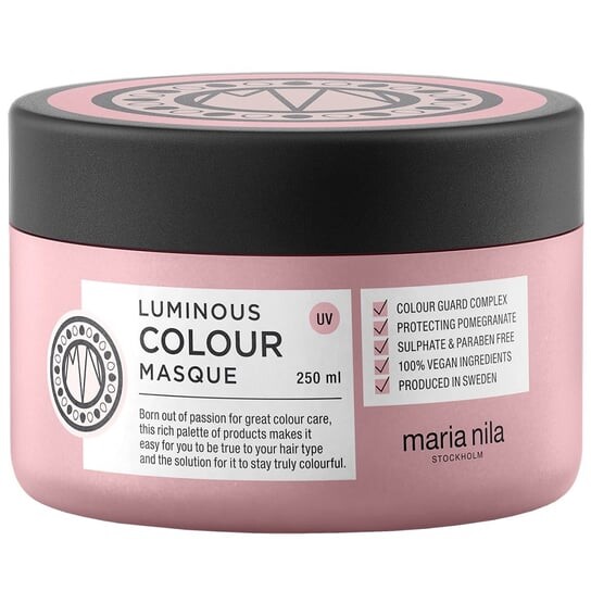 Маска для окрашенных и матовых волос 250мл Maria Nila, Luminous Color Masque
Маска для окрашенных и матовых волос 250мл Maria Nila, Luminous Color Masque