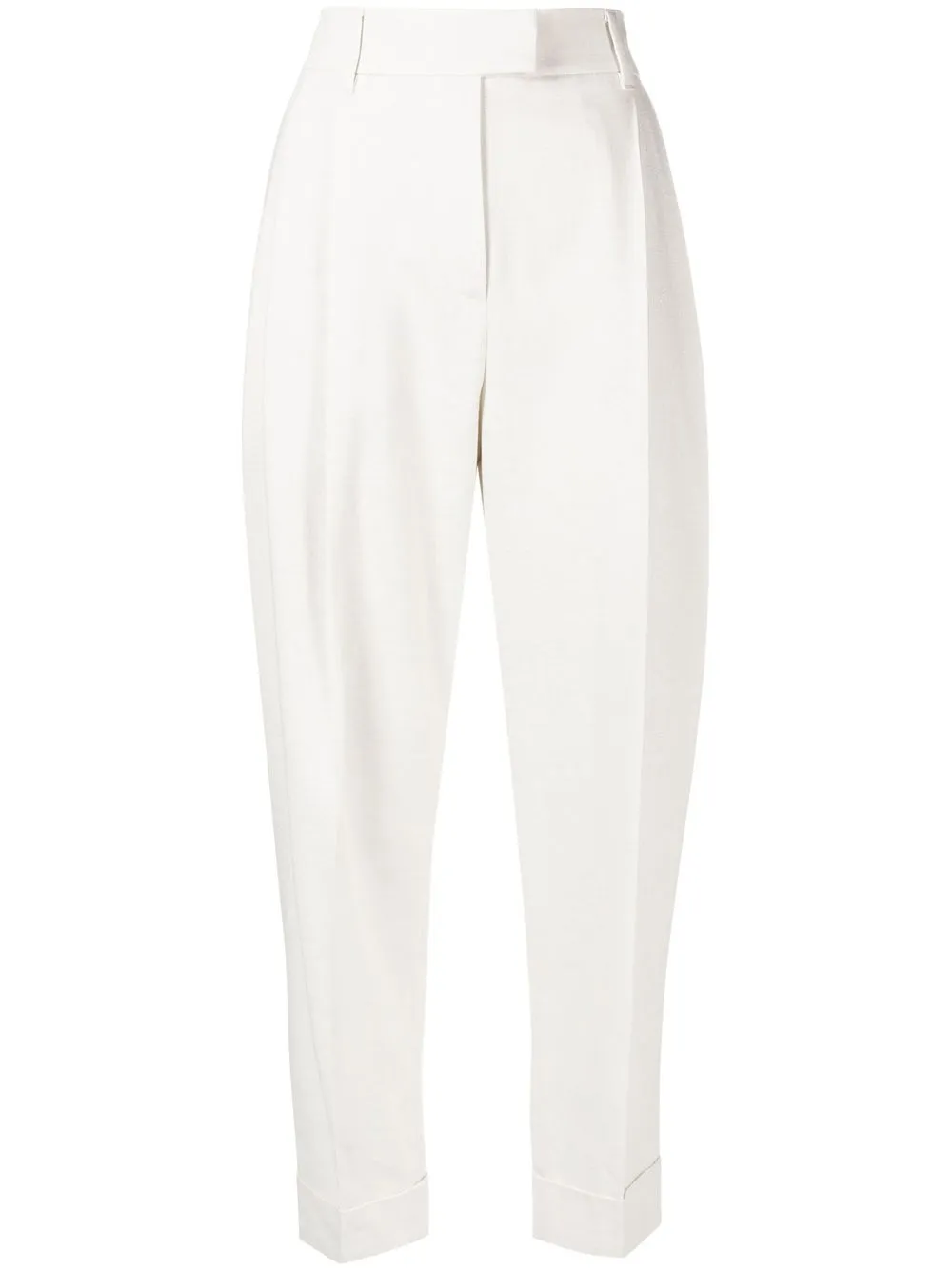 Укороченные брюки с завышенной талией Brunello Cucinelli, белый
Укороченные брюки с завышенной талией Brunello Cucinelli, белый