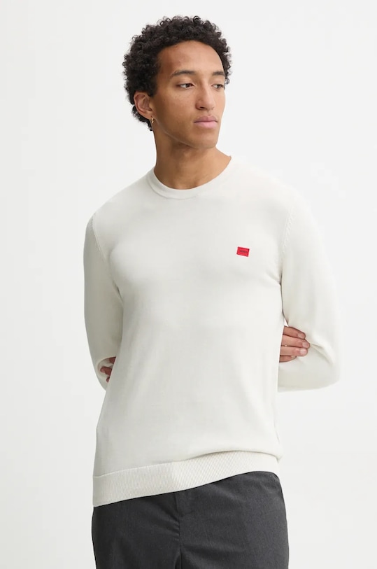 Хлопковый свитер Hugo, бежевый
Хлопковый свитер Hugo, бежевый