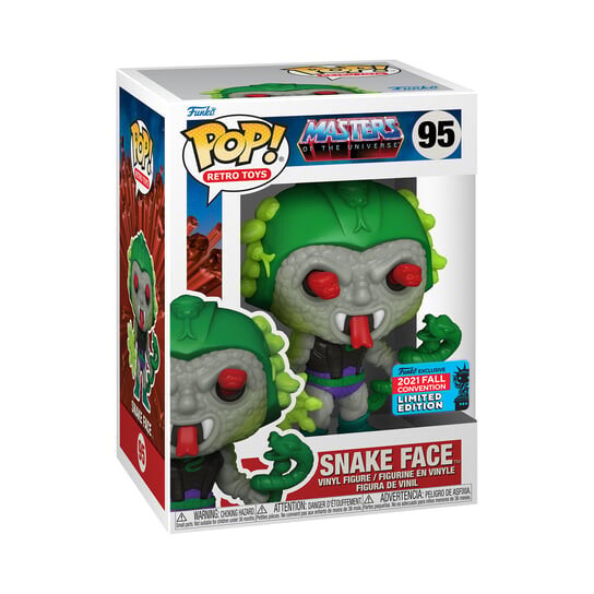 Funko POP! Ретро-игрушки, Коллекционная фигурка, Masters Of The Universe, Snake Face, ограниченный выпуск, 95 шт.
Funko POP! Ретро-игрушки, Коллекционная фигурка, Masters Of The Universe, Snake Face, ограниченный выпуск, 95 шт.