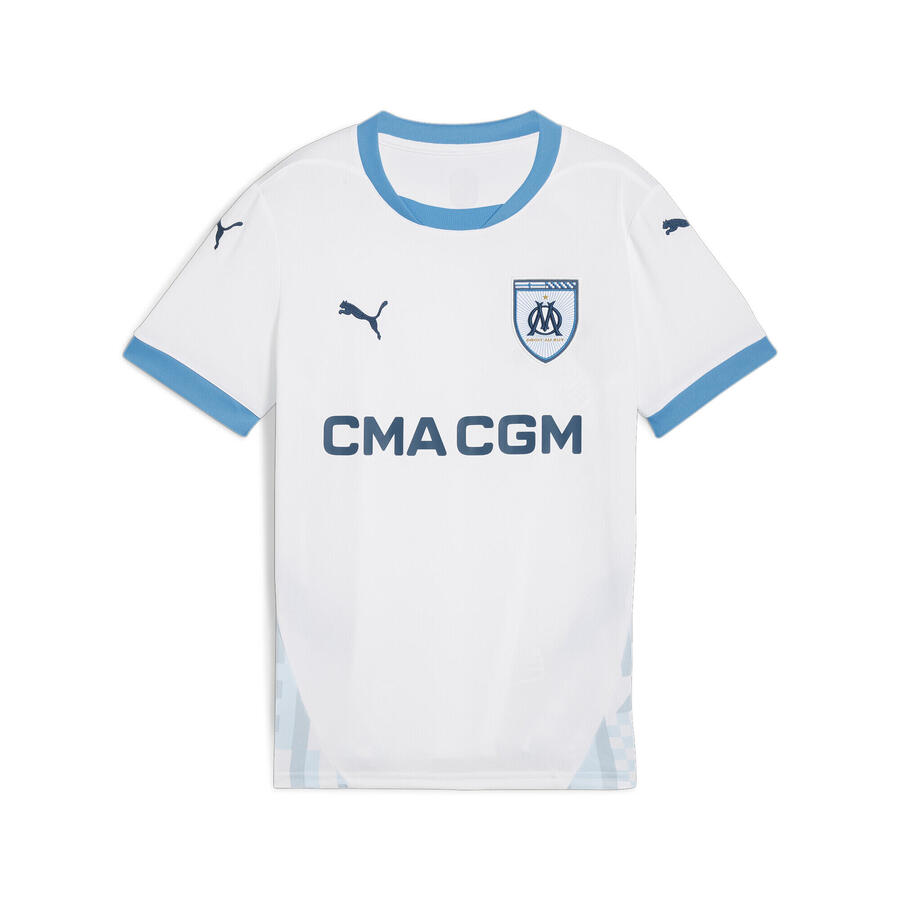 Домашняя футболка Olympique de Marseille 24/25 детская PUMA White Bleu Azur Blue
Домашняя футболка Olympique de Marseille 24/25 детская PUMA White Bleu Azur Blue
