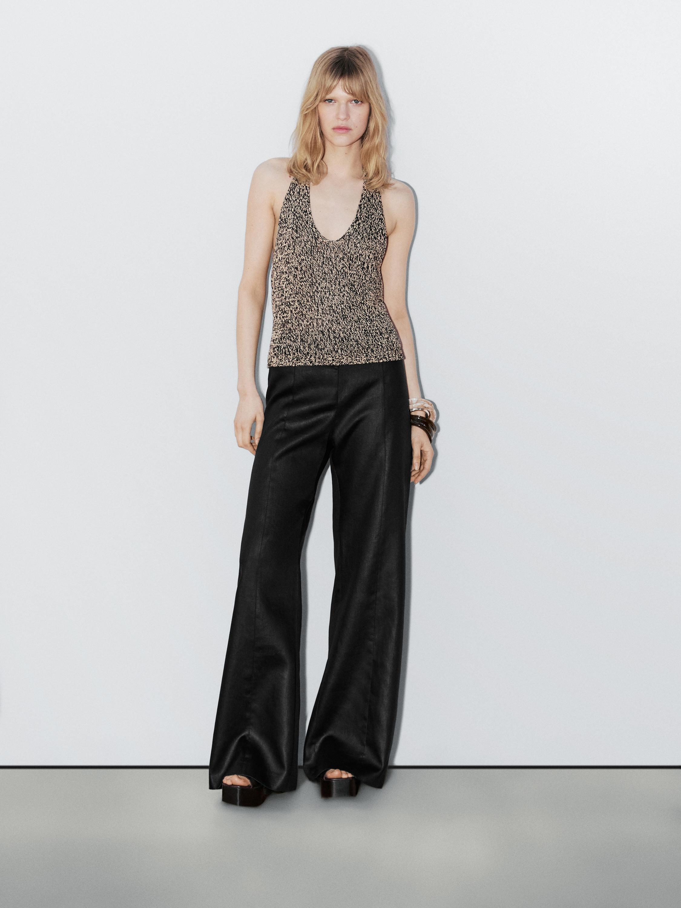 Топ с бретельками в крапинку - студия Massimo Dutti, Vanilla
Топ с бретельками в крапинку - студия Massimo Dutti, Vanilla