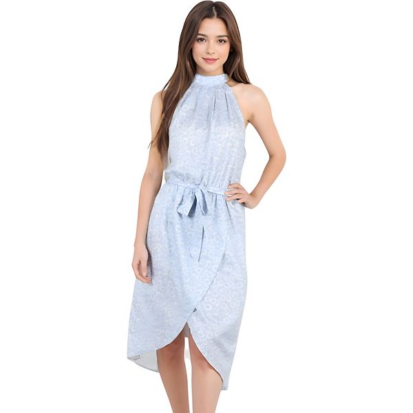 Женское платье с высоким воротником, запахом и поясом в нежный леопардовый принт Anna-Kaci
Женское платье с высоким воротником, запахом и поясом в нежный леопардовый принт Anna-Kaci