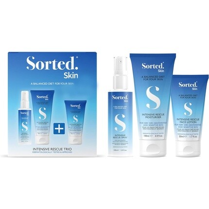 Набор Sorted Skin Intensiv Rescue Trio для сухой, обезвоженной и чувствительной кожи, успокаивает, питает и уменьшает зуд. Включает спрей 100 мл, лосьон для лица 50 мл и увлажняющий крем 100 мл. S Sorted
Набор Sorted Skin Intensiv Rescue Trio для сухой, обезвоженной и чувствительной кожи, успокаивает, питает и уменьшает зуд. Включает спрей 100 мл, лосьон для лица 50 мл и увлажняющий крем 100 мл. S Sorted