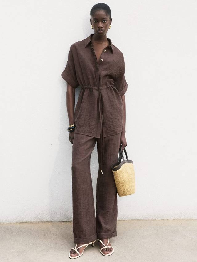 Рубашка с завязкой на поясе Safari Mango, Dark Brown
Рубашка с завязкой на поясе Safari Mango, Dark Brown