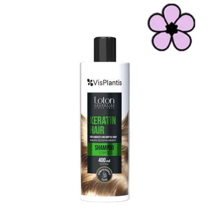 Loton Кератиновый укрепляющий шампунь для поврежденных и ломких волос 400мл, Vis Plantis
Loton Кератиновый укрепляющий шампунь для поврежденных и ломких волос 400мл, Vis Plantis