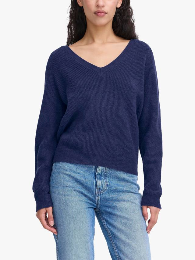 Dasila вязаный джемпер с длинными рукавами и V-образным вырезом ICHI, Patriot Blue
Dasila вязаный джемпер с длинными рукавами и V-образным вырезом ICHI, Patriot Blue