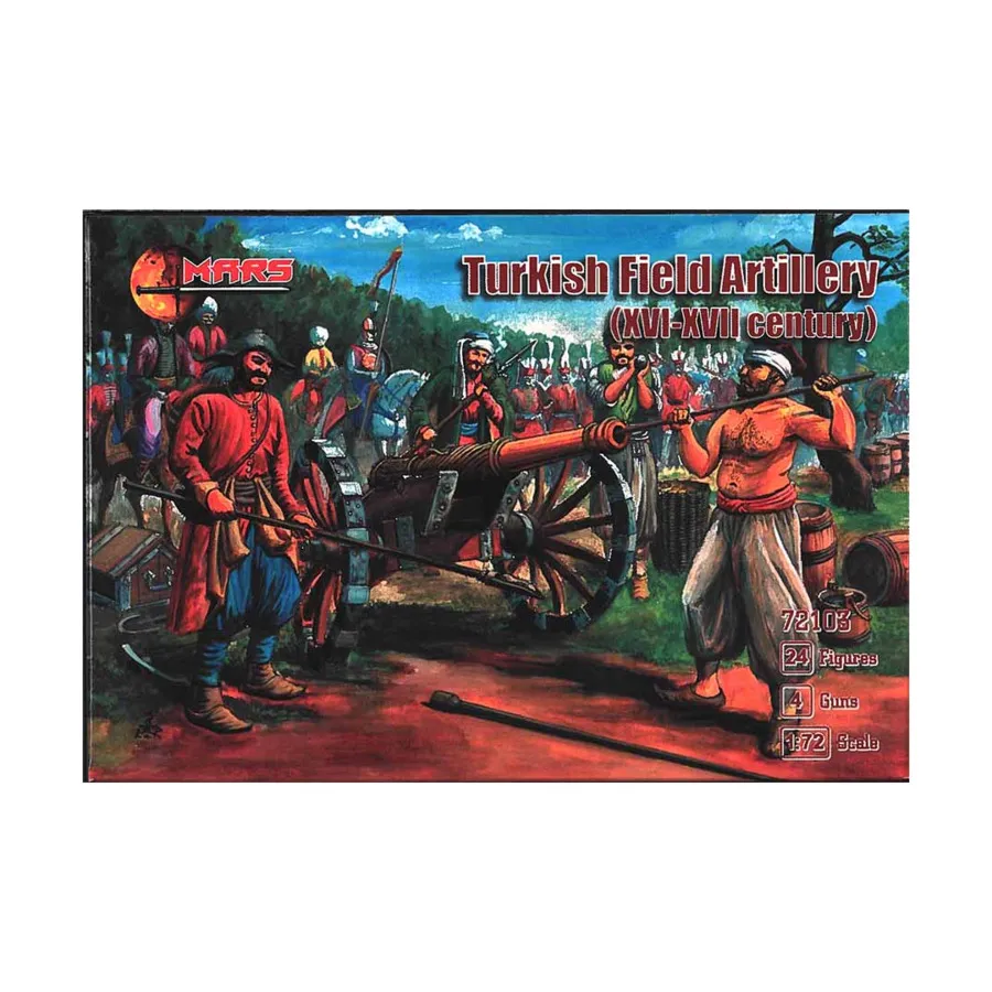 Турецкая полевая артиллерия, XVII Century Miniatures (1:72) (Mars Figures)
Турецкая полевая артиллерия, XVII Century Miniatures (1:72) (Mars Figures)