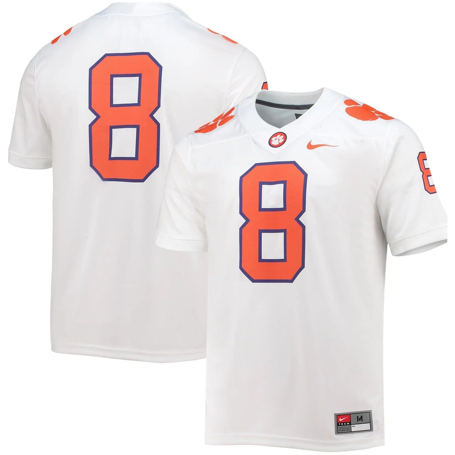 Мужское белое игровое джерси №8 Clemson Tigers Nike, Белый, Мужское белое игровое джерси №8 Clemson Tigers Nike
Мужское белое игровое джерси №8 Clemson Tigers Nike, Белый, Мужское белое игровое джерси №8 Clemson Tigers Nike