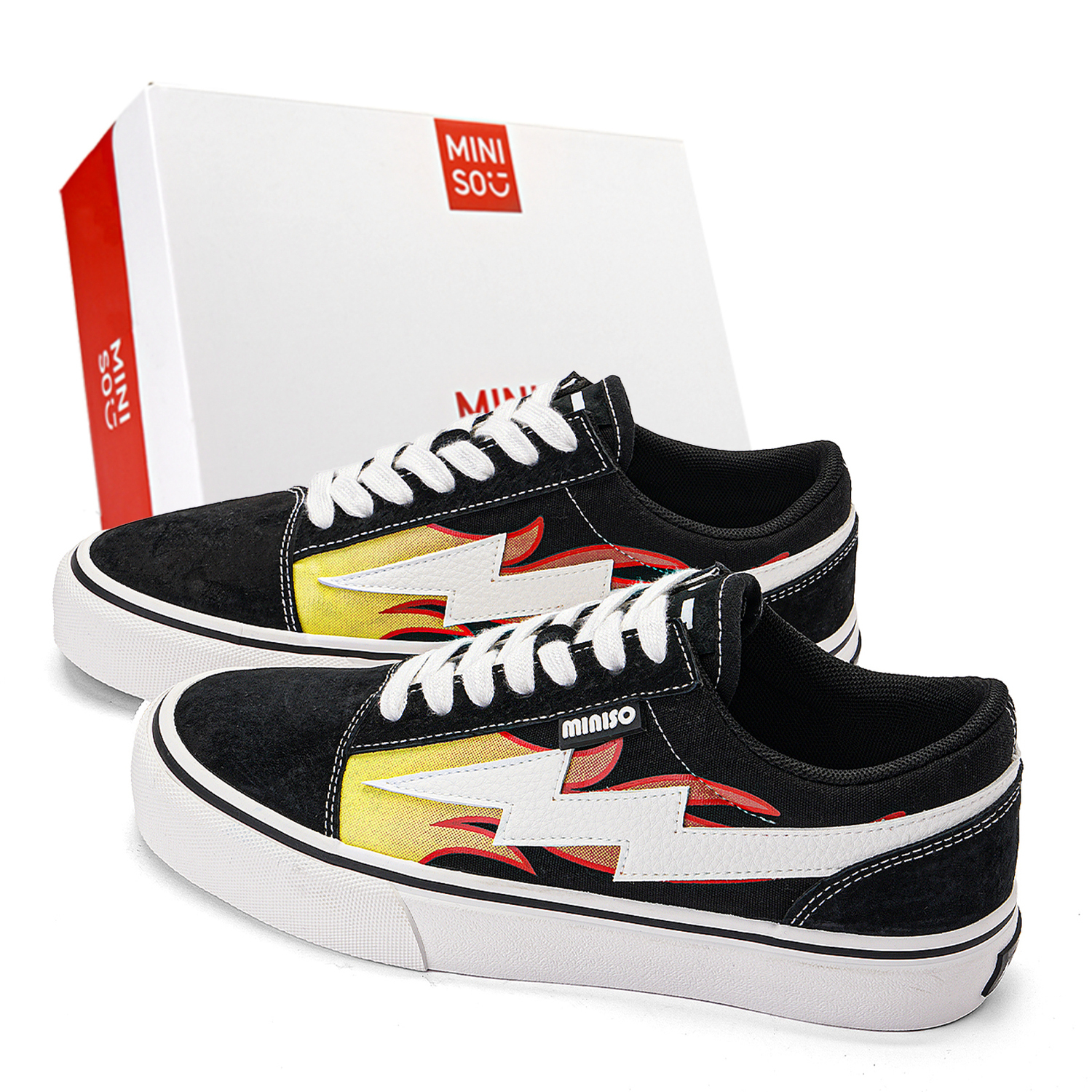 MINISO Молния M серия Лоу топ скейтборд обувь Унисекс Пламя красный - Пламя черный, цвет Flame Black
MINISO Молния M серия Лоу топ скейтборд обувь Унисекс Пламя красный - Пламя черный, цвет Flame Black
