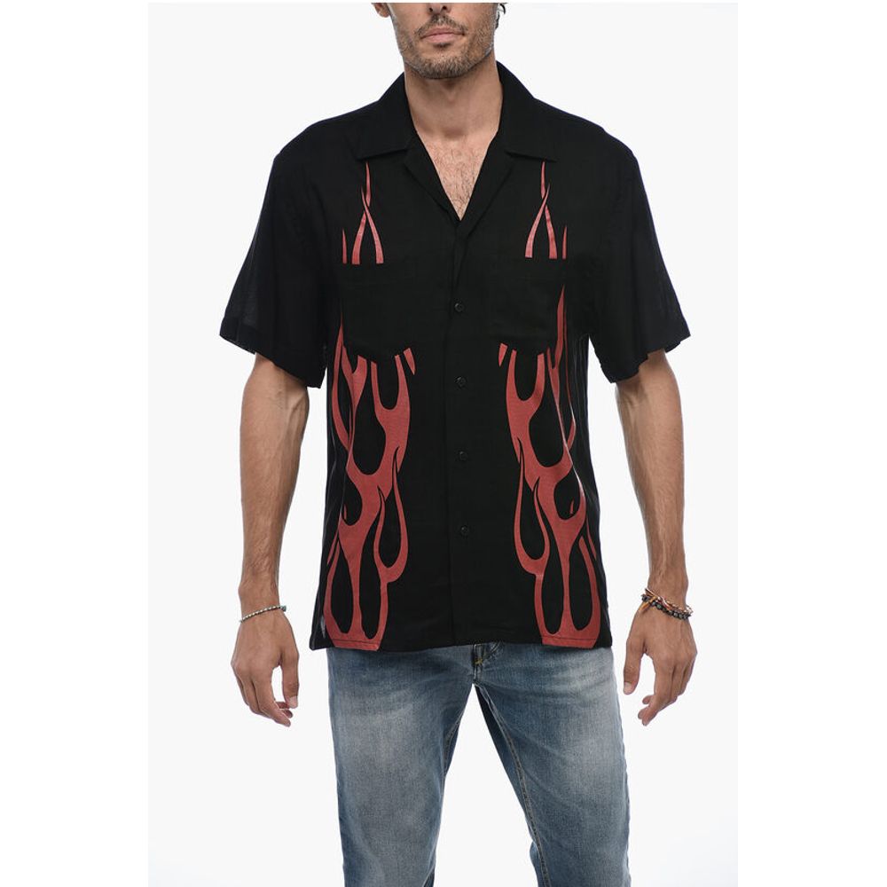 Рубашка для боулинга с принтом пламени Vision Of Super, Black
Рубашка для боулинга с принтом пламени Vision Of Super, Black