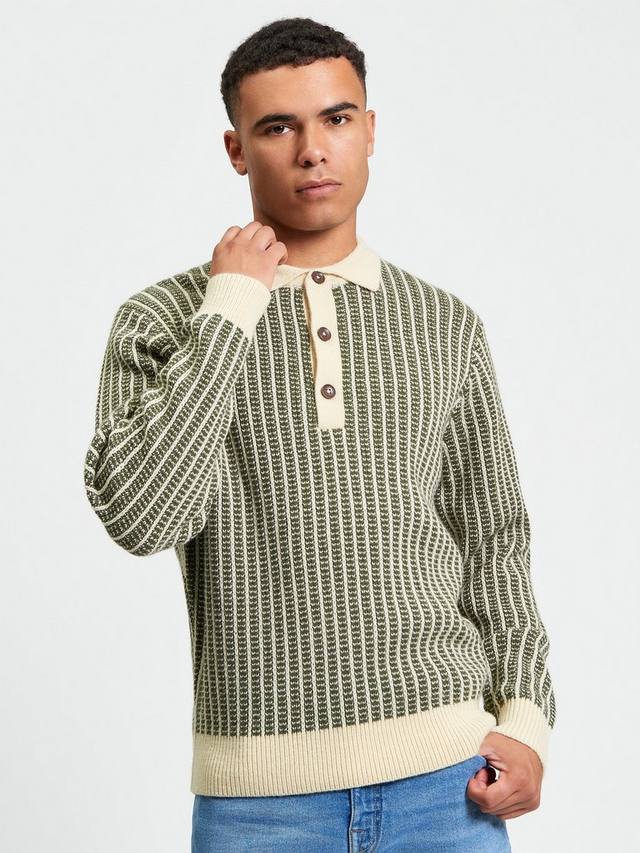 Двухцветный вязаный поло с длинными рукавами Ben Sherman, Ivory
Двухцветный вязаный поло с длинными рукавами Ben Sherman, Ivory