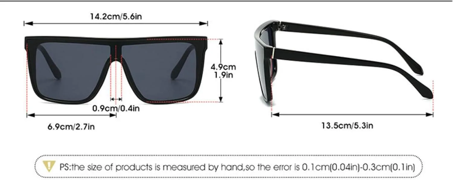 Willochra Chic Большие квадратные солнцезащитные очки для женщин и мужчин, цельные, модные, с плоской верхней частью, большие, унисекс, для женщин и мужчин, C5
Willochra Chic Большие квадратные солнцезащитные очки для женщин и мужчин, цельные, модные, с плоской верхней частью, большие, унисекс, для женщин и мужчин, C5