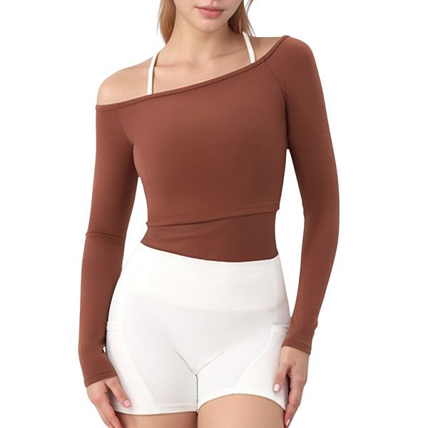 Женский топ-кроп с длинными рукавами и открытыми плечами из легкой эластичной ткани Anna-Kaci, Brown
Женский топ-кроп с длинными рукавами и открытыми плечами из легкой эластичной ткани Anna-Kaci, Brown