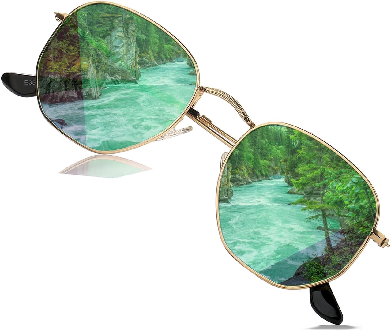 Солнцезащитные очки HJSTES маленького размера с поляризацией, модные, в шестиугольной металлической оправе, с зеркальными линзами и защитой от УФ-излучения, A09 Gold/Green Mirrored
Солнцезащитные очки HJSTES маленького размера с поляризацией, модные, в шестиугольной металлической оправе, с зеркальными линзами и защитой от УФ-излучения, A09 Gold/Green Mirrored