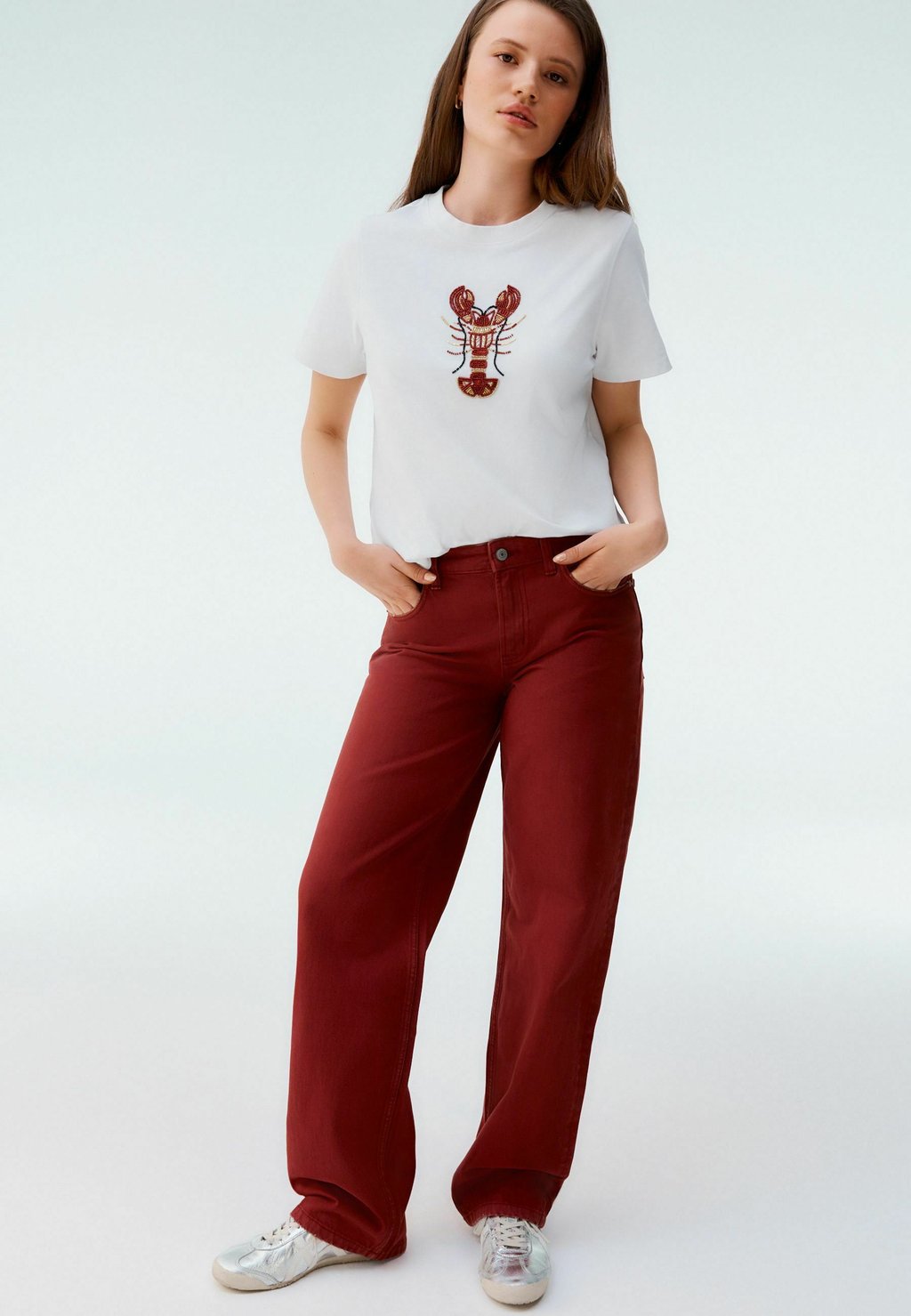 Джинсы свободного кроя TALL-WIDE Next, красный
Джинсы свободного кроя TALL-WIDE Next, красный