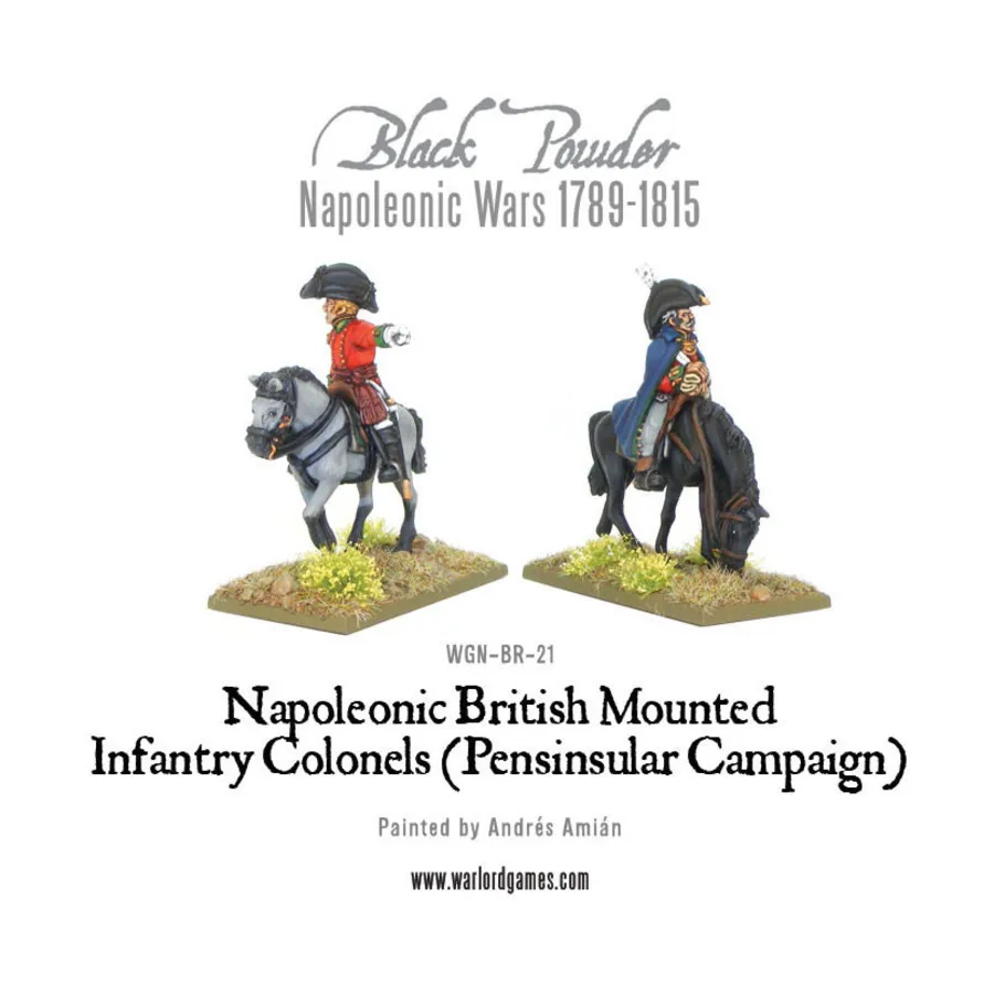 Офицеры конной британской пехоты - полуостров, Black Powder - Napoleonic Wars 1789-1815 - British (28mm)
Офицеры конной британской пехоты - полуостров, Black Powder - Napoleonic Wars 1789-1815 - British (28mm)