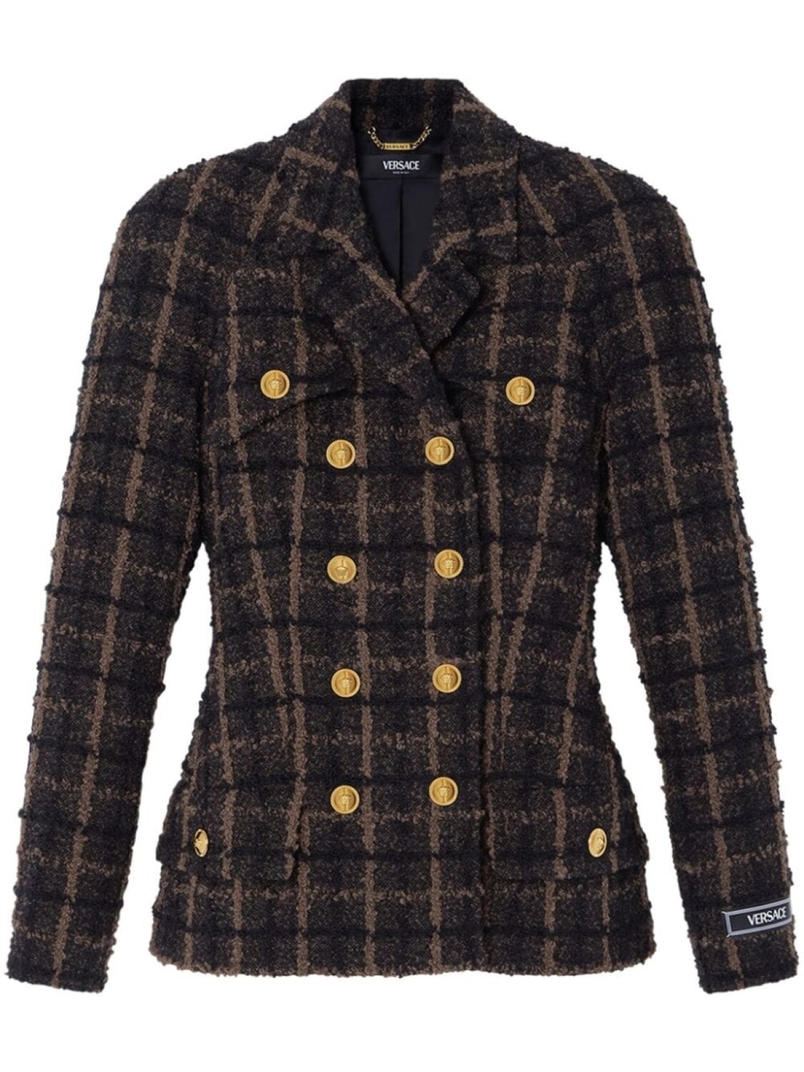 Versace твидовый блейзер, коричневый
Versace твидовый блейзер, коричневый