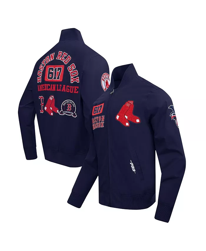 Мужская синяя бейсбольная куртка Boston Red Sox с молнией и вышитым кодом города Pro Standard
Мужская синяя бейсбольная куртка Boston Red Sox с молнией и вышитым кодом города Pro Standard