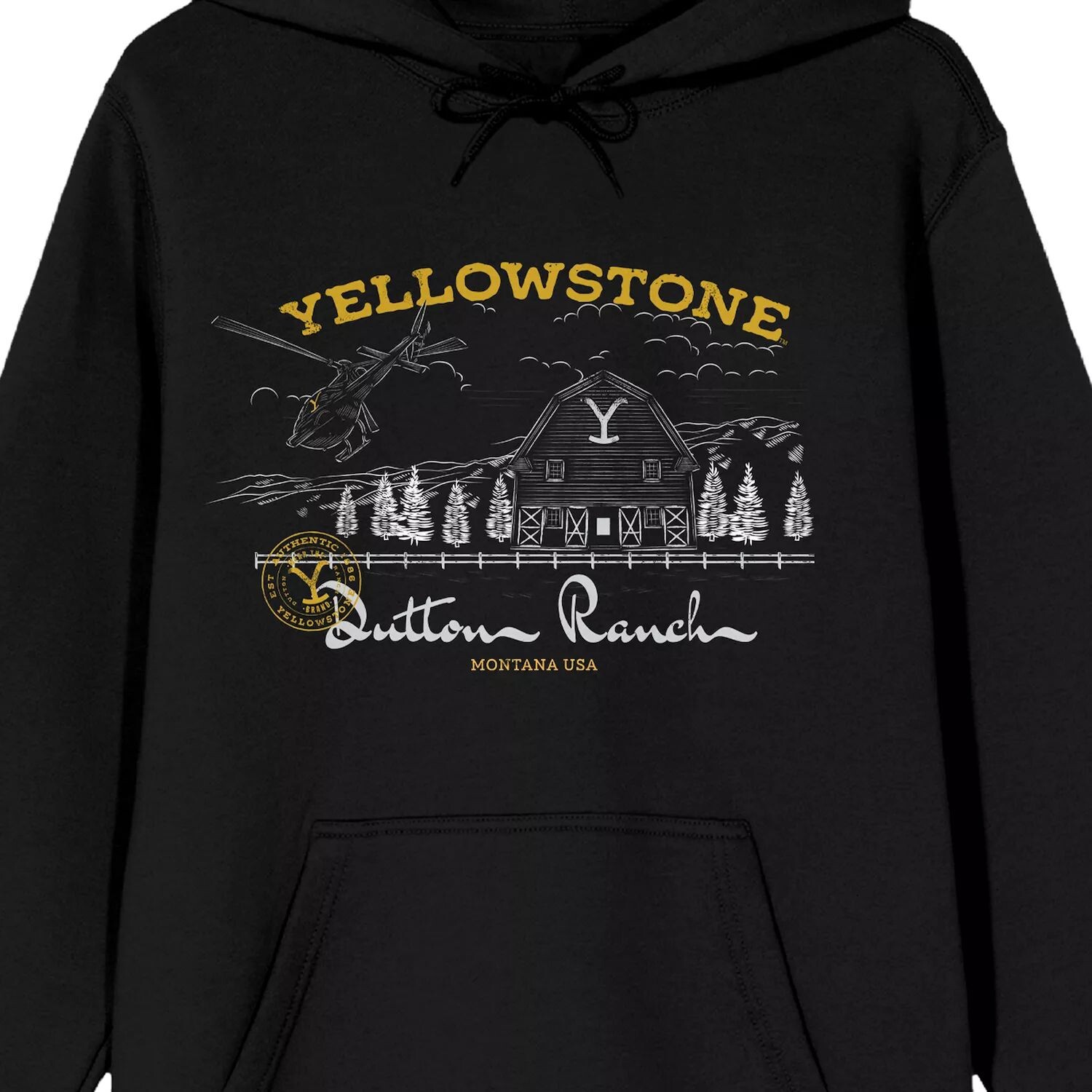 Мужская толстовка с рисунком Yellowstone Dutton Ranch Licensed Character 
Мужская толстовка с рисунком Yellowstone Dutton Ranch Licensed Character