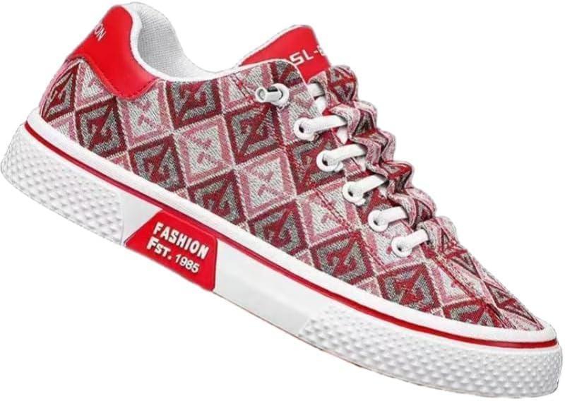 Мужские повседневные обувь из печатного холста, модные лоферы, плоские, стойкие к скольжению и износу, для спорта на скейтборде и повседневной носки на улице Clolinde, красный
Мужские повседневные обувь из печатного холста, модные лоферы, плоские, стойкие к скольжению и износу, для спорта на скейтборде и повседневной носки на улице Clolinde, красный