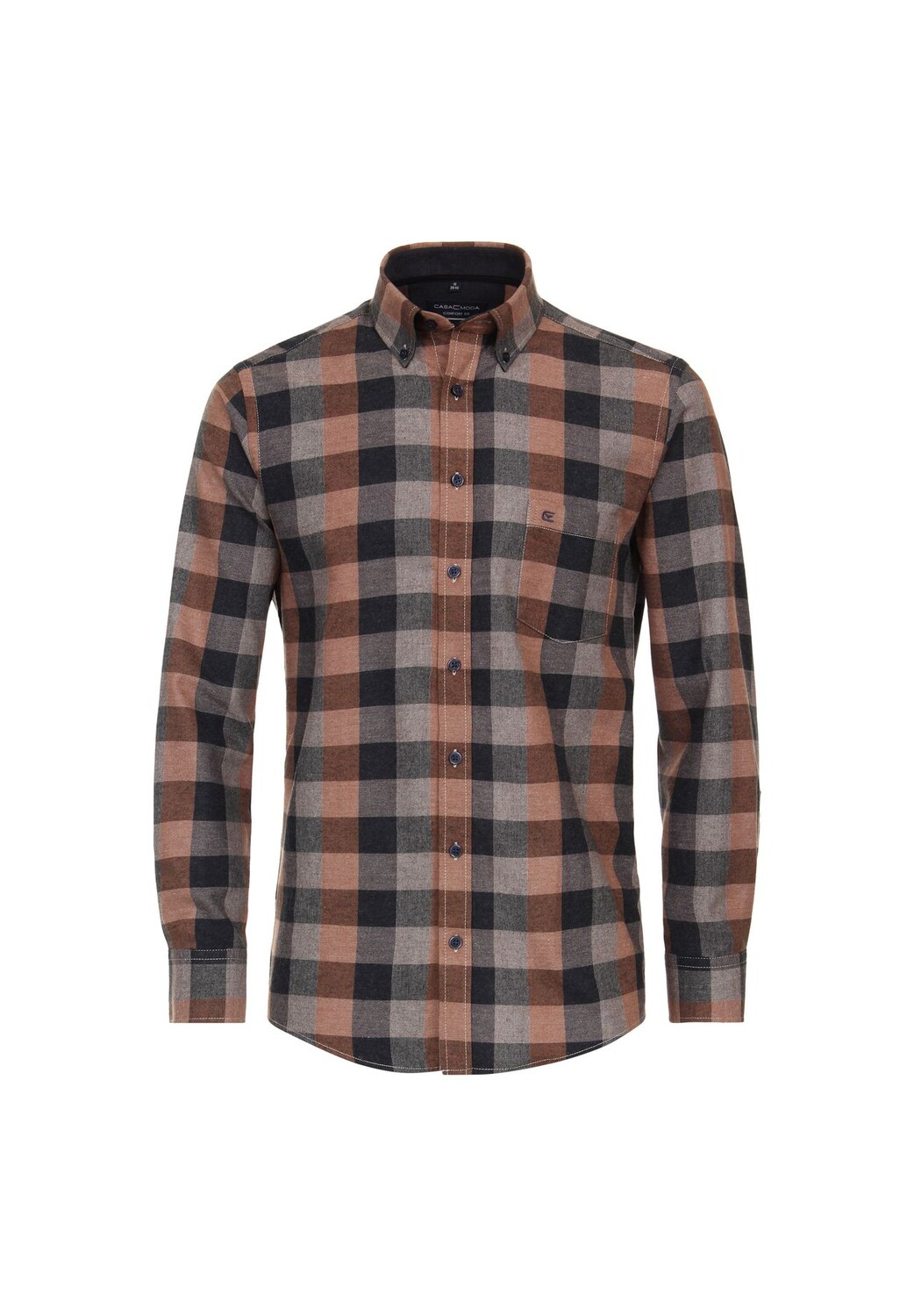 Мужская повседневная рубашка в клетку, комфортная посадка CASAMODA, оливковый
Мужская повседневная рубашка в клетку, комфортная посадка CASAMODA, оливковый