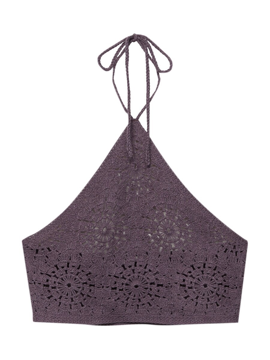 Вязаный топ Pull&Bear, цвет Blackberry 
Вязаный топ Pull&Bear, цвет Blackberry