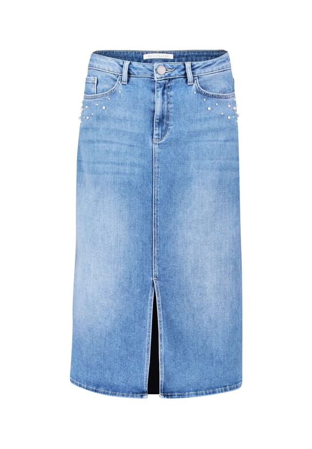 Джинсовая юбка с пятью карманами Betty & Co, голубой
Джинсовая юбка с пятью карманами Betty & Co, голубой