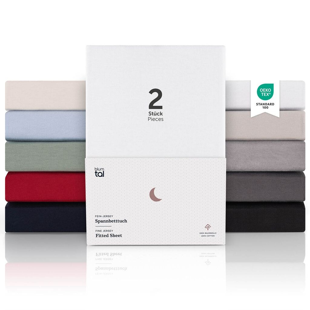 Простыни Blumtal Premium Jersey (комплект из 2 шт.) на подгонке 200х200см - очень мягкая простыня из 100% хлопка, высота матраса до 22см, белый
Простыни Blumtal Premium Jersey (комплект из 2 шт.) на подгонке 200х200см - очень мягкая простыня из 100% хлопка, высота матраса до 22см, белый