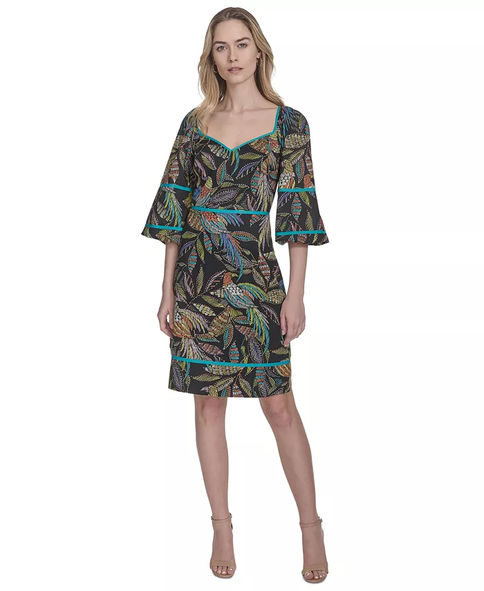 Женское платье из хлопка с принтом листьев и отделкой кантом Vince Camuto, черный
Женское платье из хлопка с принтом листьев и отделкой кантом Vince Camuto, черный