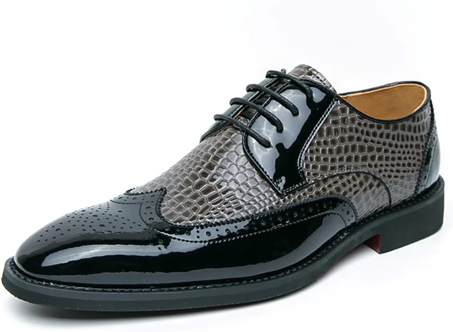 Мужские кожаные остроносые туфли-оксфорды с крыльями, низкий грубый каблук, деловые формальные, классические на шнуровке, броги, свадебные, выпускные и вечерние туфли Siyake, черный/серый
Мужские кожаные остроносые туфли-оксфорды с крыльями, низкий грубый каблук, деловые формальные, классические на шнуровке, броги, свадебные, выпускные и вечерние туфли Siyake, черный/серый
