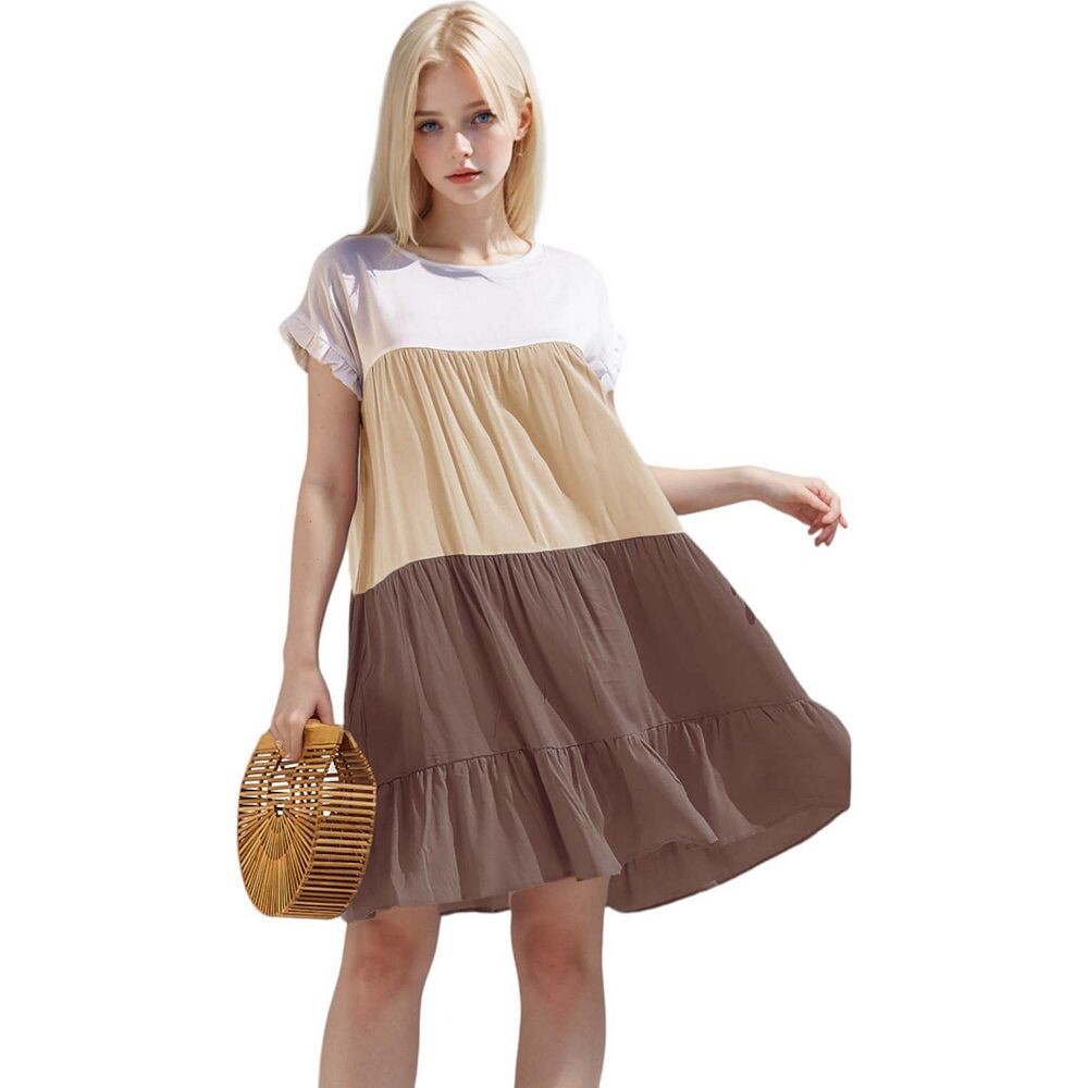 Женское цветное платье с оборками Anna-Kaci, коричневый
Женское цветное платье с оборками Anna-Kaci, коричневый