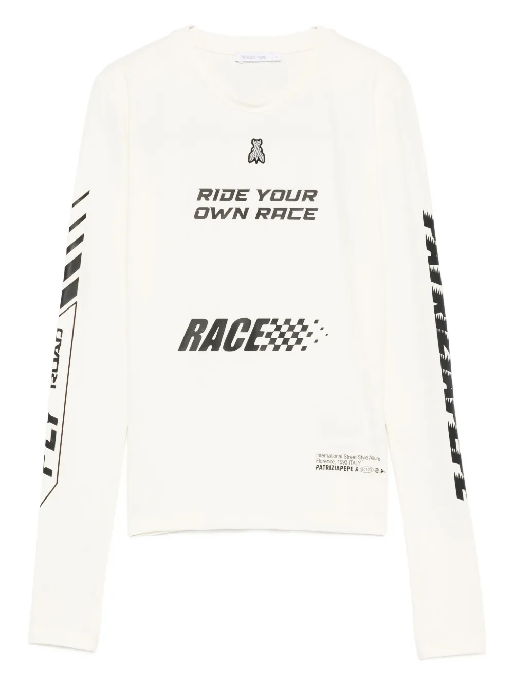 Лонгслив в гоночном стиле Patrizia Pepe, белый
Лонгслив в гоночном стиле Patrizia Pepe, белый