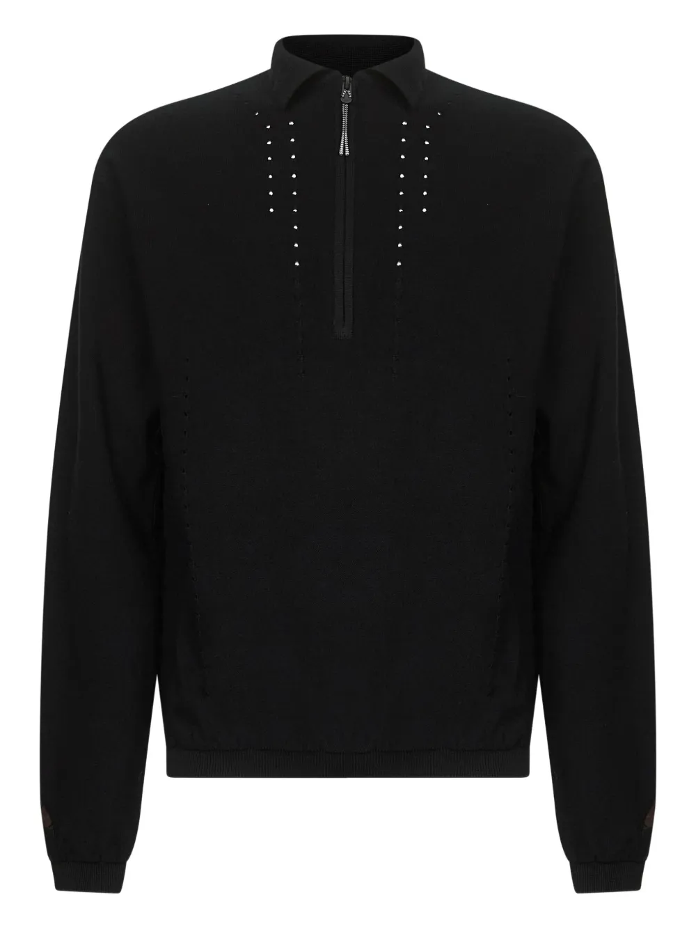 Украшенный свитер с полумолнией ROA, черный
Украшенный свитер с полумолнией ROA, черный