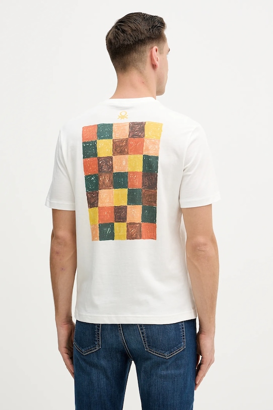 Хлопковая футболка United Colors of Benetton, бежевый
Хлопковая футболка United Colors of Benetton, бежевый