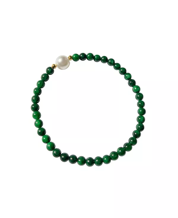 Клара — браслет из жемчуга и зеленого халцедона Seree, green
Клара — браслет из жемчуга и зеленого халцедона Seree, green