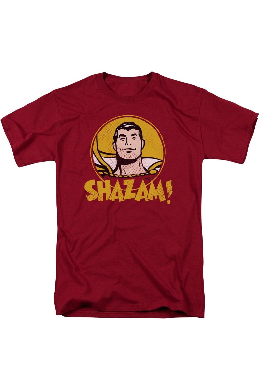 Футболка с коротким рукавом для взрослых DC Comics Shazam Circle Gildan, цвет cardinal 
Футболка с коротким рукавом для взрослых DC Comics Shazam Circle Gildan, цвет cardinal