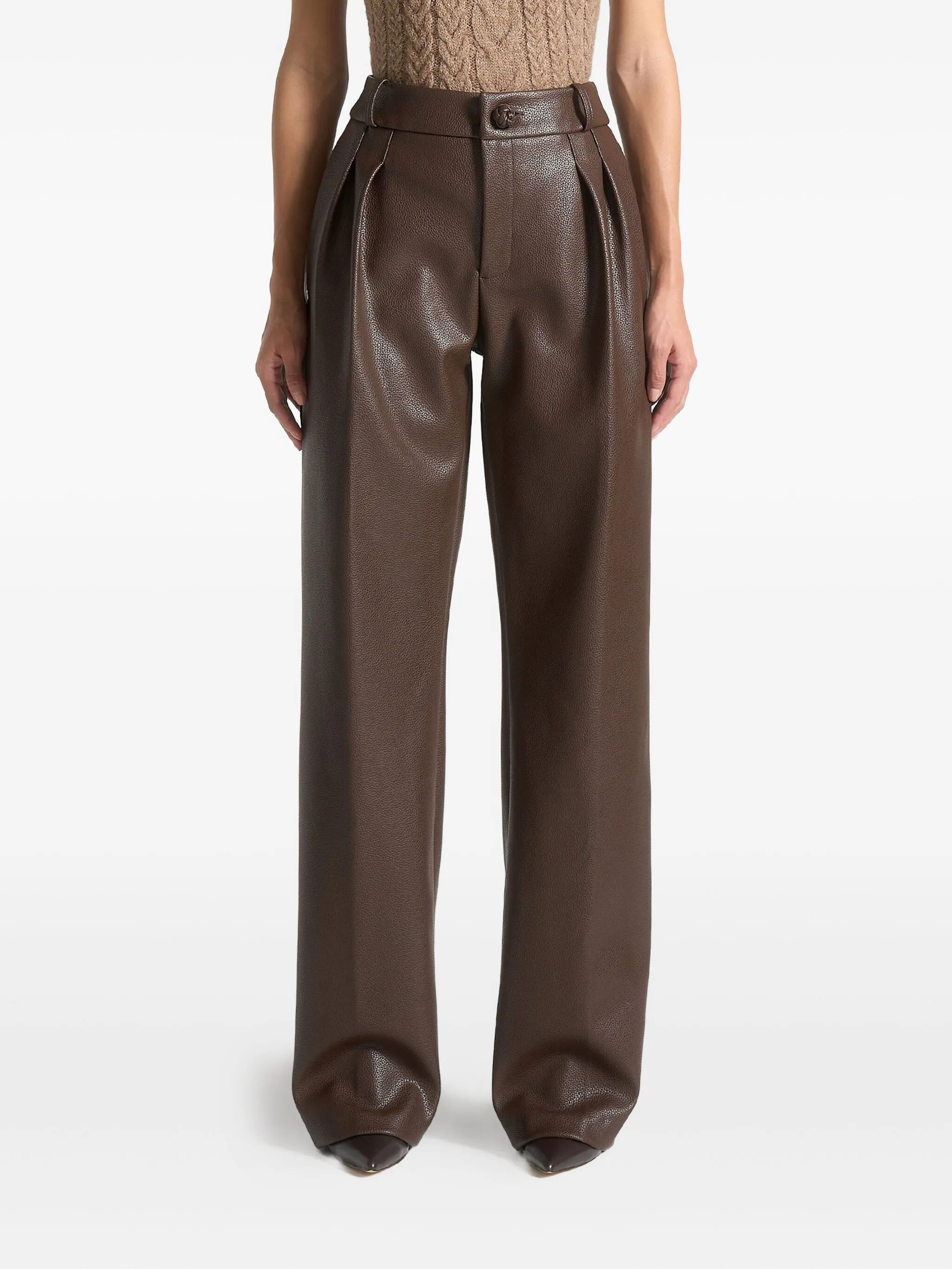 Брюки из зернистой кожи Manière De Voir, коричневый
Брюки из зернистой кожи Manière De Voir, коричневый