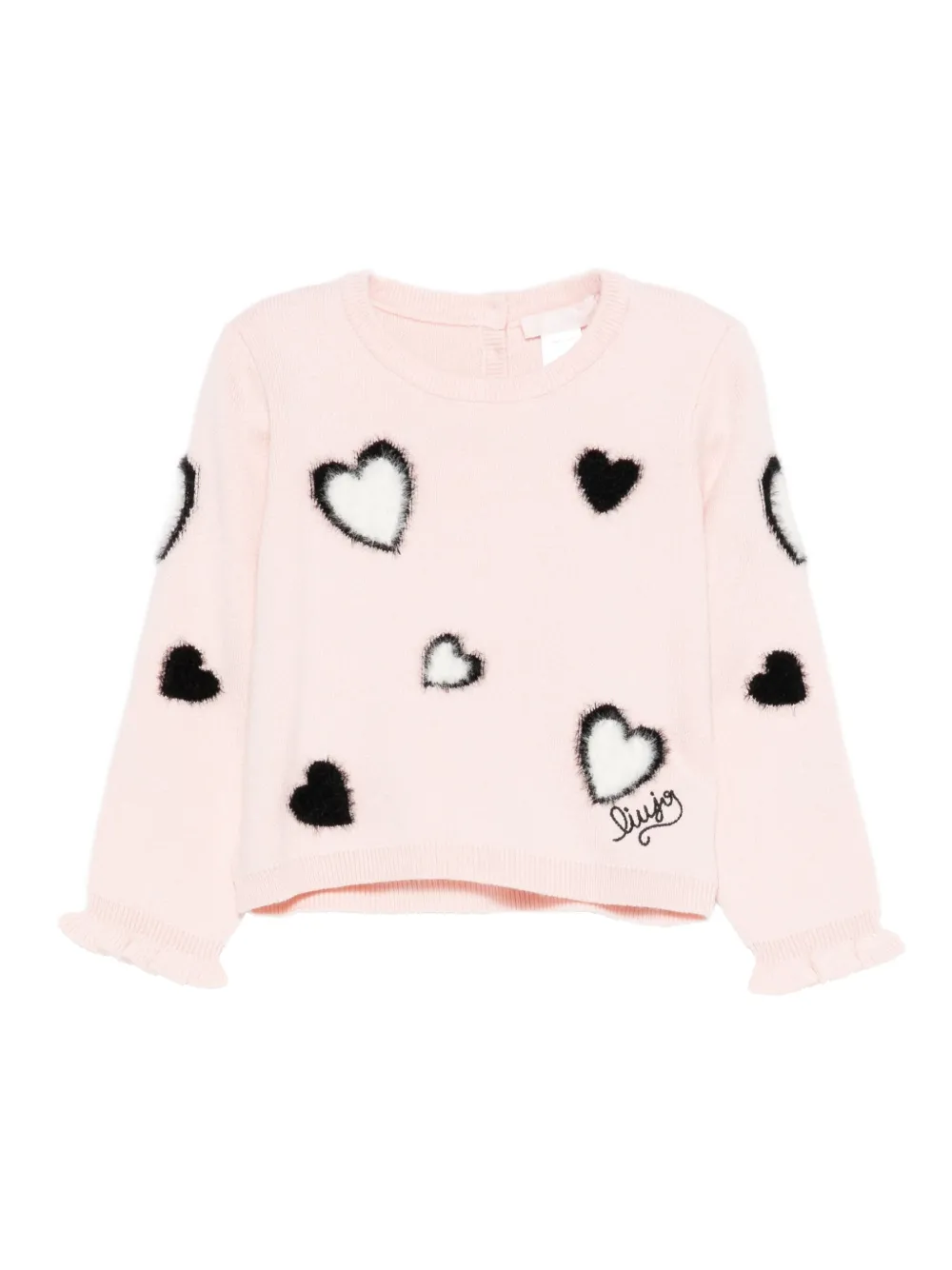 Декорированный свитер с оборками на манжетах Liu Jo, розовый
Декорированный свитер с оборками на манжетах Liu Jo, розовый