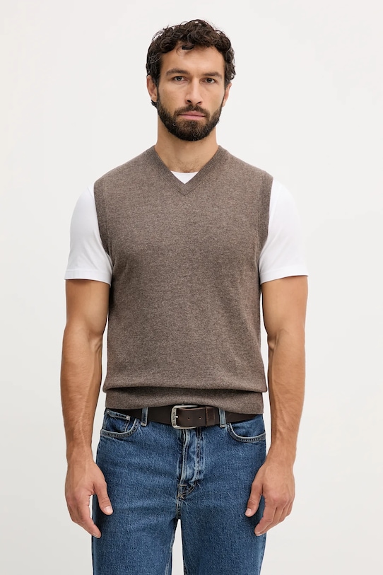 Шерстяной жилет United Colors Of Benetton, коричневый
Шерстяной жилет United Colors Of Benetton, коричневый