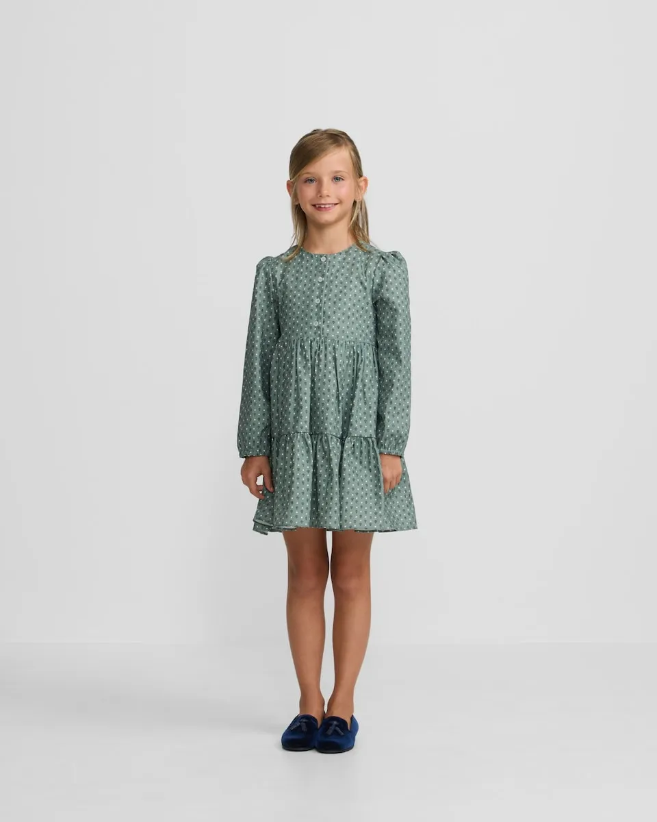 Зеленое платье для девочки с принтом Silbon, зеленый
Зеленое платье для девочки с принтом Silbon, зеленый