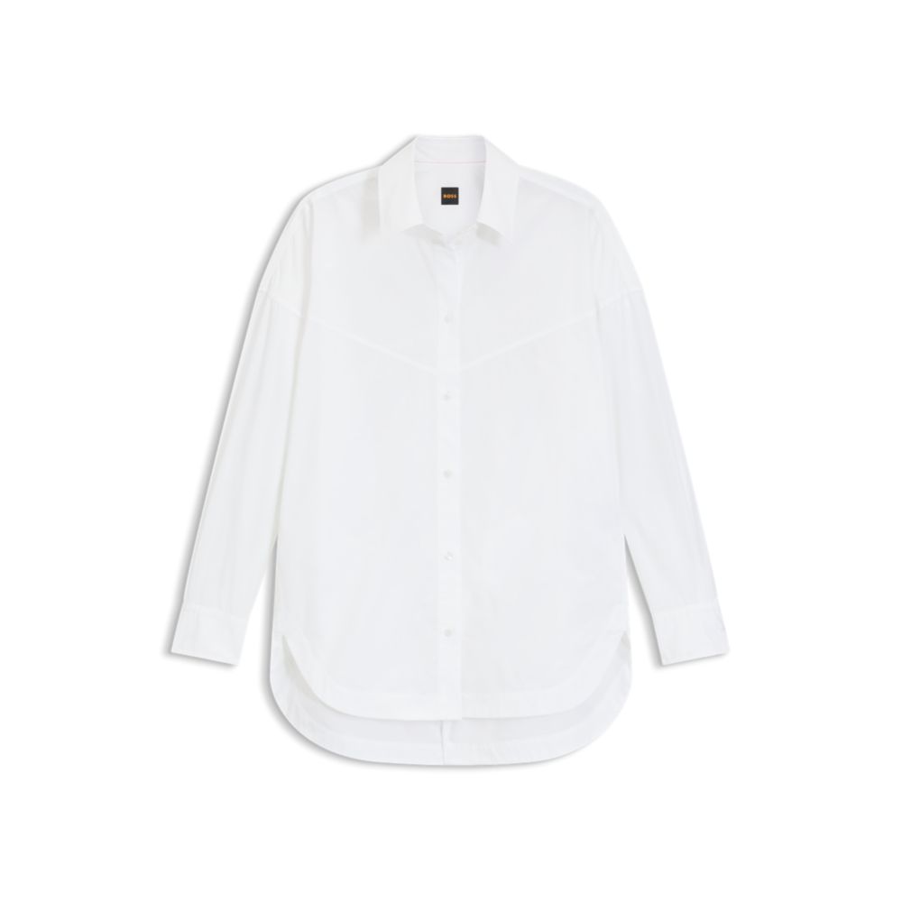 Свободная блуза из хлопкового поплина BOSS, белый
Свободная блуза из хлопкового поплина BOSS, белый