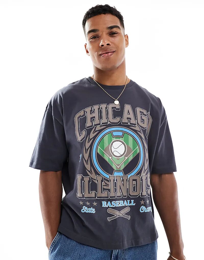 Футболка свободного кроя ASOS DESIGN с университетской графикой, цвет: черный
Футболка свободного кроя ASOS DESIGN с университетской графикой, цвет: черный