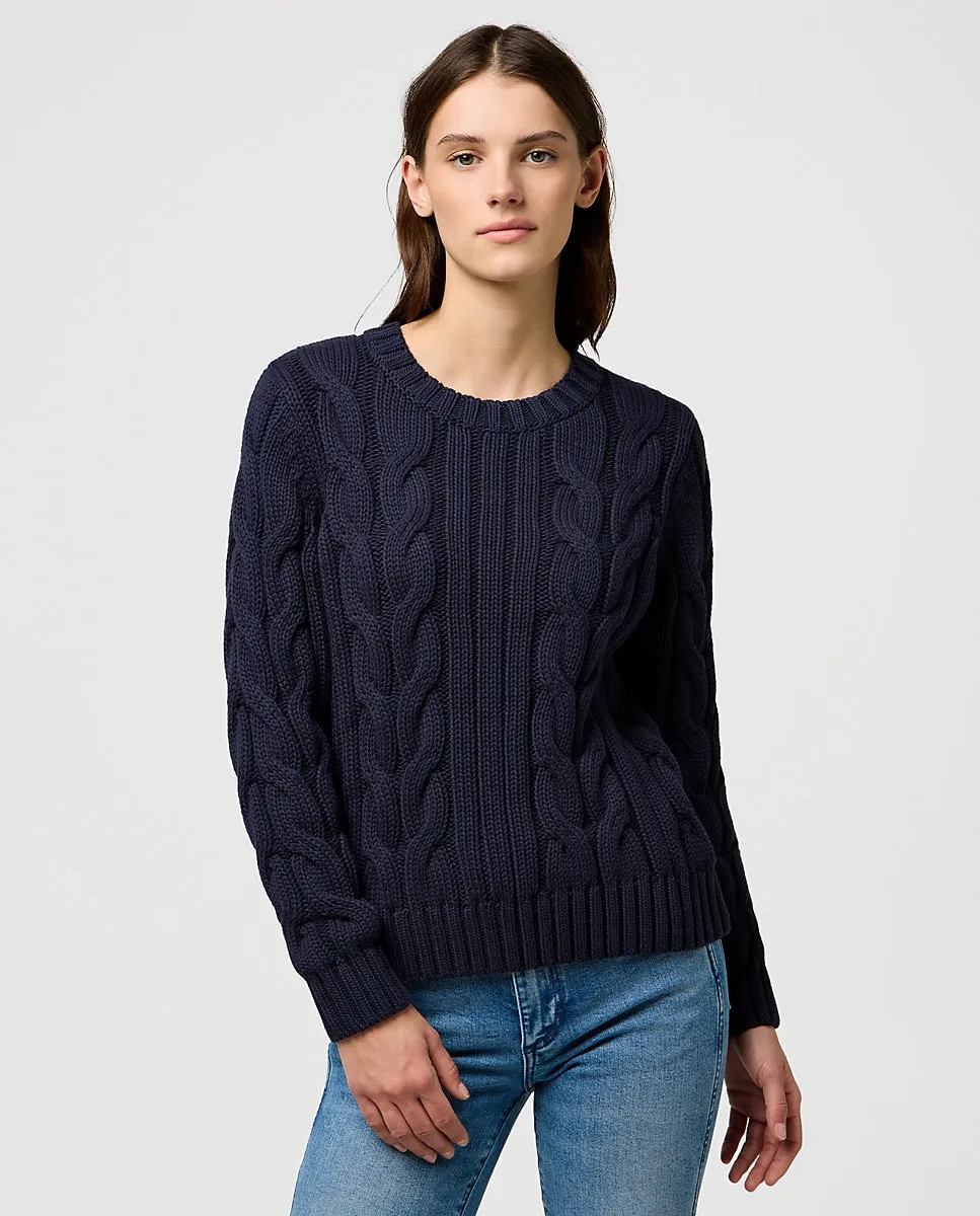 Классический женский джемпер с длинным рукавом Wrangler, темно-синий
Классический женский джемпер с длинным рукавом Wrangler, темно-синий