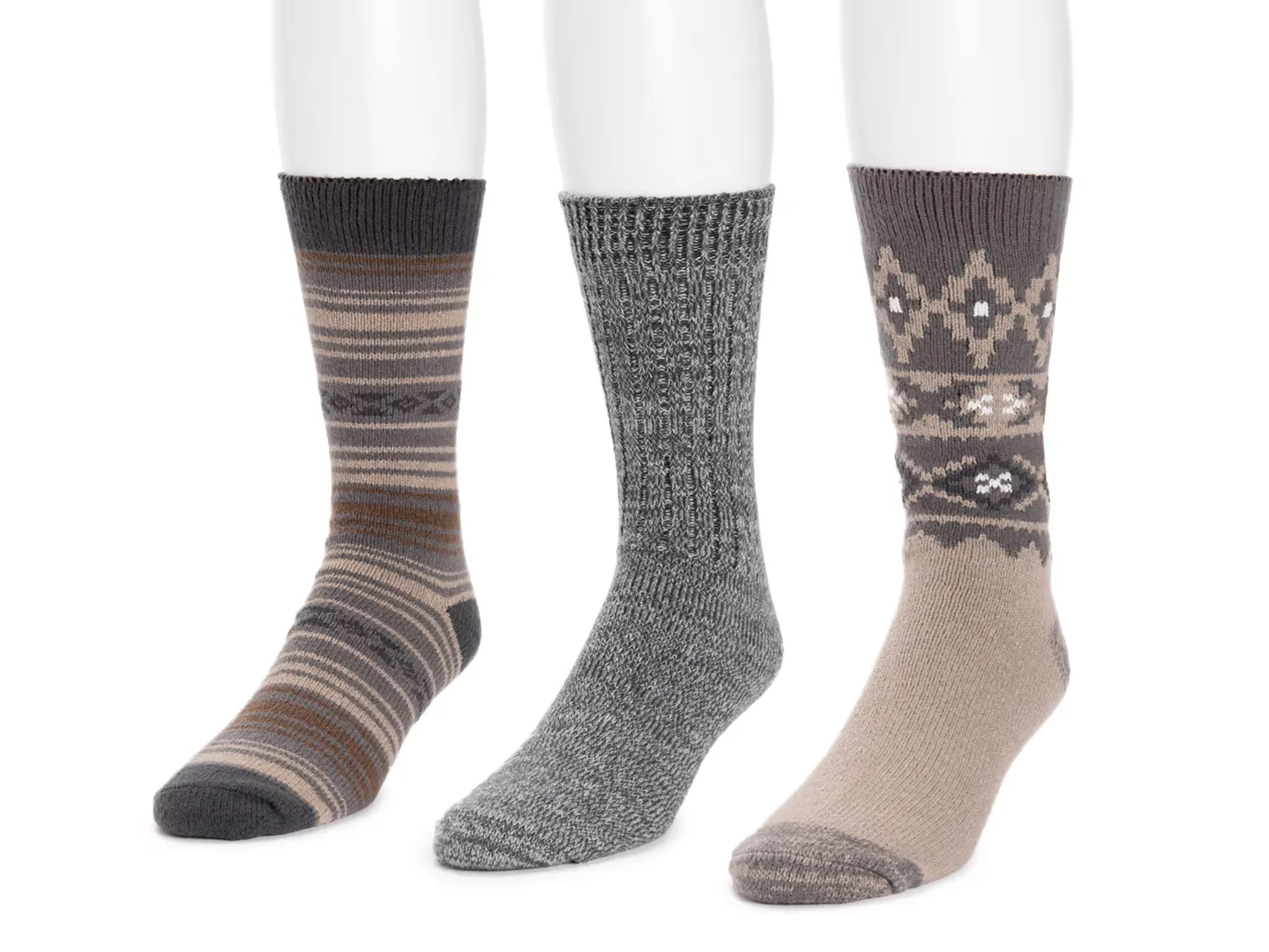 Носки Microfiber Men's Boot Socks - 3 Pack Muk Luks, цвет beige_brown_greystripe_fairisle
Носки Microfiber Men's Boot Socks - 3 Pack Muk Luks, цвет beige_brown_greystripe_fairisle